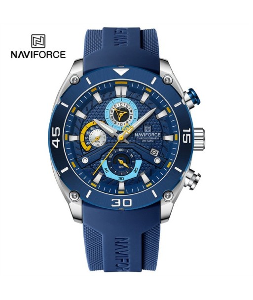 NAVIFORCE Reloj deportivo de cuarzo para Hombre, cronógrafo militar, luminoso, resistente al agua