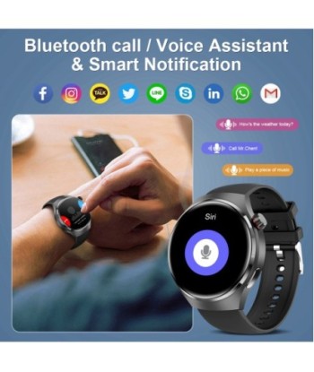 LIGE Smart Watch 4 Men IPS Screen Bluetooth Call GPS Tracker NFC Access Control Heart Rate Blood Sugar Smartwatch