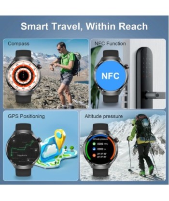 LIGE Smart Watch 4 Men IPS Screen Bluetooth Call GPS Tracker NFC Access Control Heart Rate Blood Sugar Smartwatch