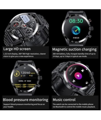 LIGE Smart Watch Men IP67 Waterproof AMOLED HD Screen Bluetooth Call Full Touch Smartwatch Business Bracelet