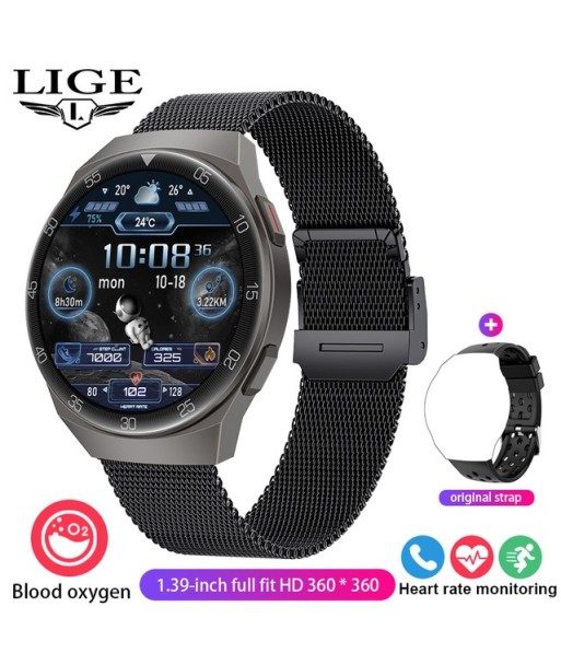 LIGE Smart Watch Men IP67 Waterproof Bluetooth Call Fitness Tracker Health Monitor Smartwatch For IOS Android
