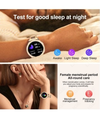 LIGE 1.32 Inch Smart Watch Women Bluetooth Call AI Voice Assistant Customized Face Health Monitor Smartwatch